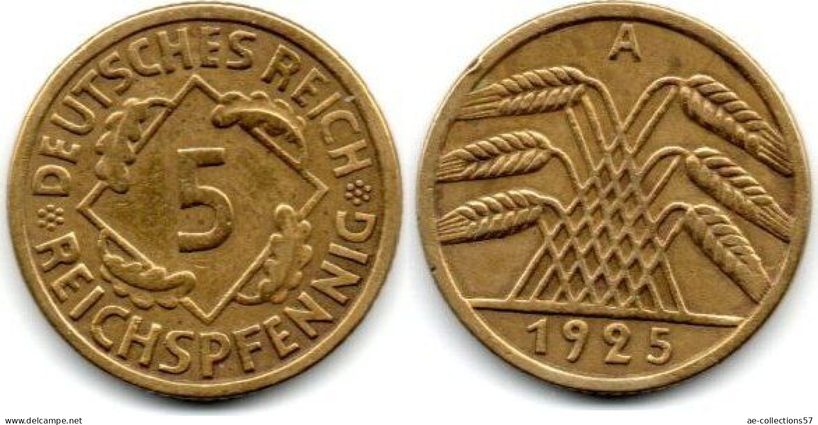 MA 28922 / Allemagne - Deutschland - Germany 5 Pfennig 1925 A TTB - 5 Renten- & 5 Reichspfennig