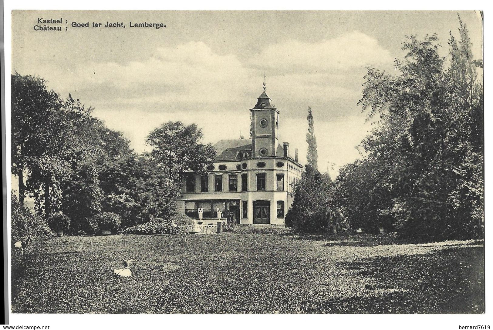 Belgique  -   Lemberge Chateau  Goed Ter Jacht - Carte Signe Par Le Proprietaire Du Chateau - Merelbeke