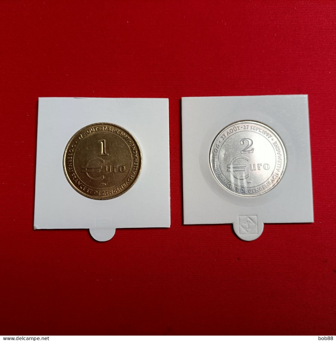 PIECES 1 ET 2 EURO TEMPORAIRE VILLE D'OBERNAI ET DE GEGENBACH - Euro Der Städte