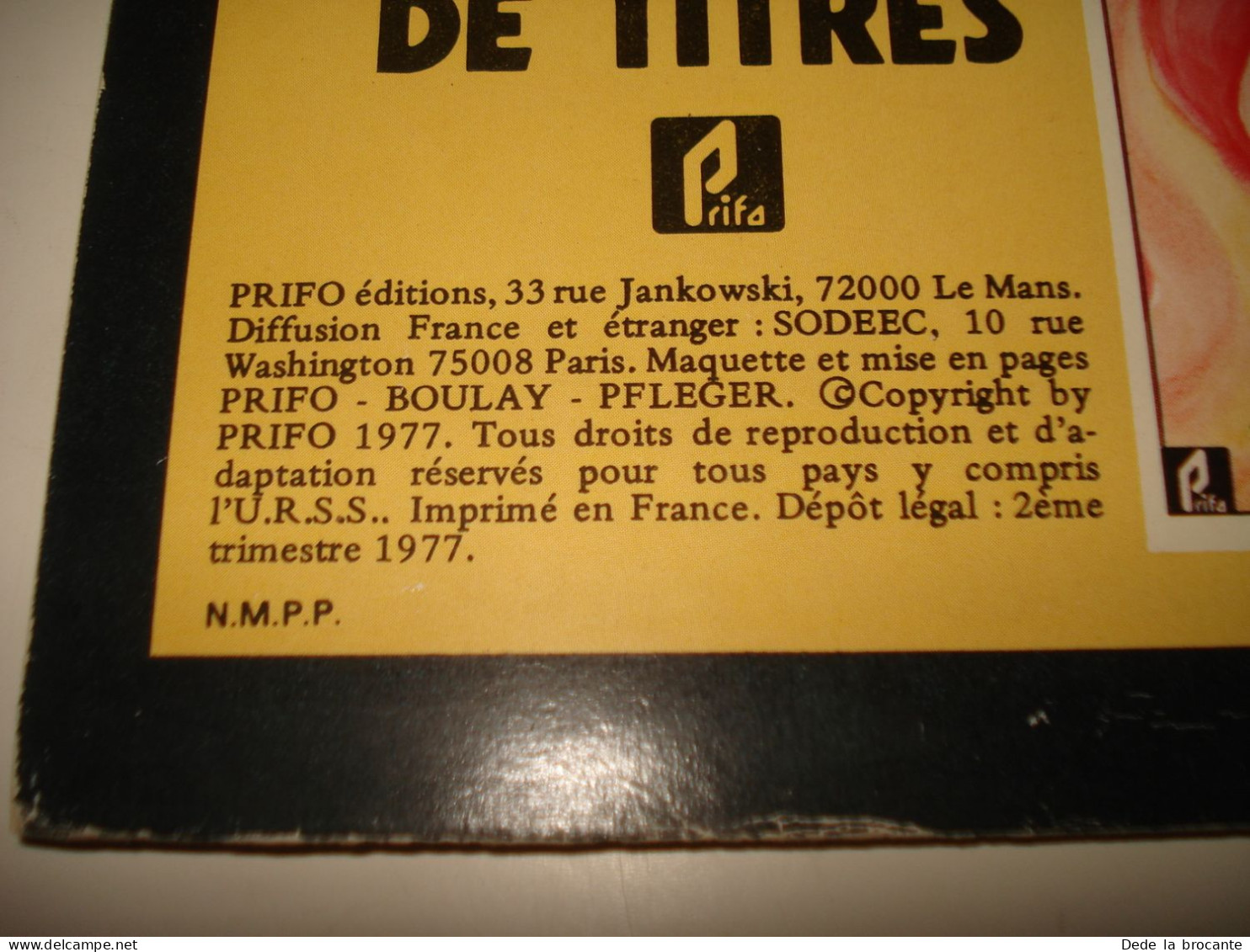 C53 / Lot de 5 E.O noir et blanc " Grands succès de la bande dessinée " N° 6-7-13-17-21 de 1977