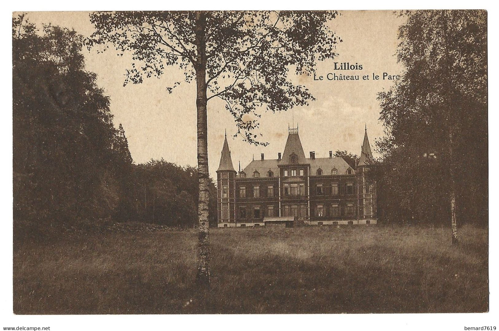 Belgique  -  Lillois -  Le Chateau Et Le Parc -  Carte Signee Comtesse  Jean De Meens - Eigenbrakel