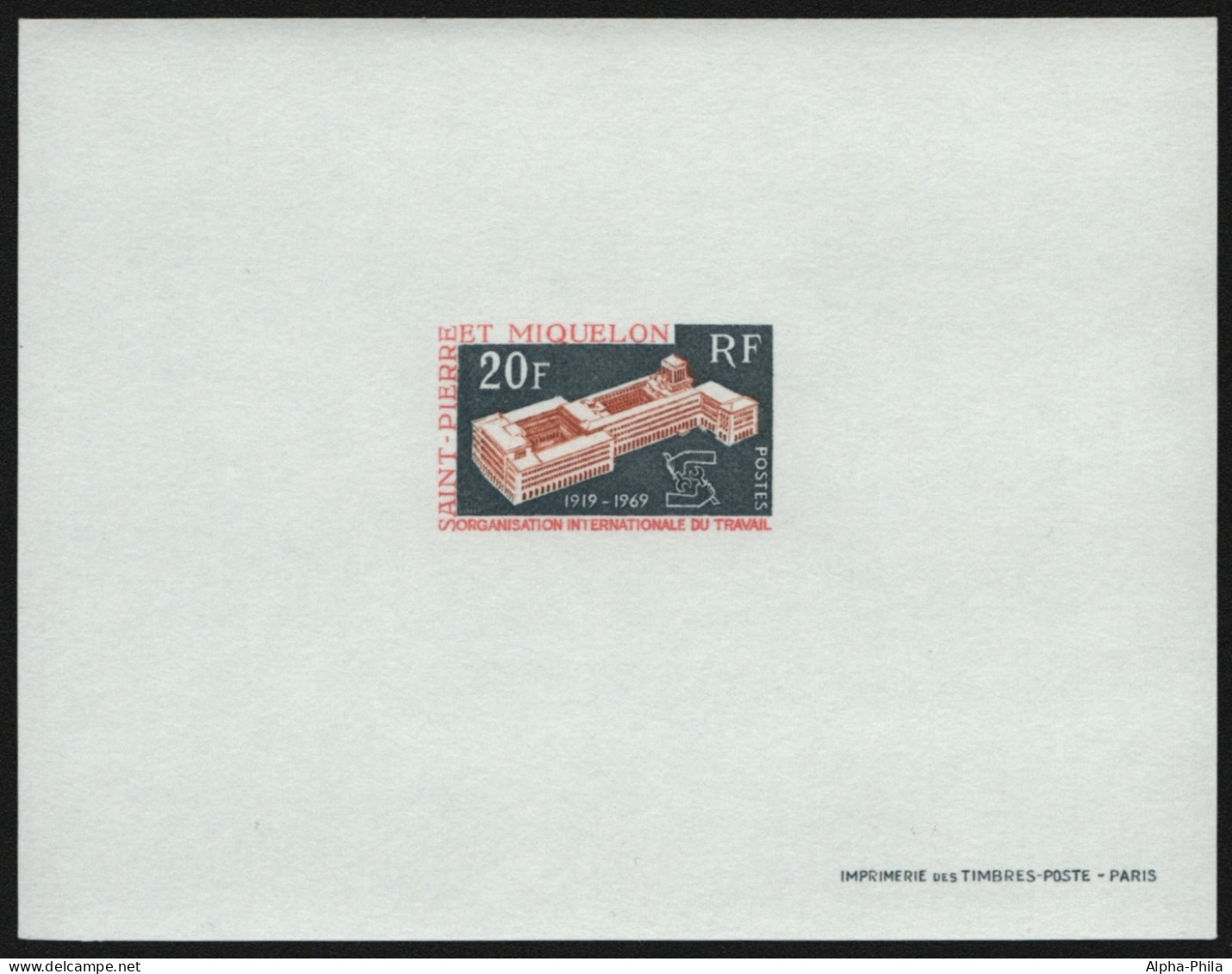 St. Pierre & Miquelon 1969 - Mi-Nr. 450 ** - MNH - Epreuve De Luxe - IAO - Sin Dentar, Pruebas De Impresión Y Variedades