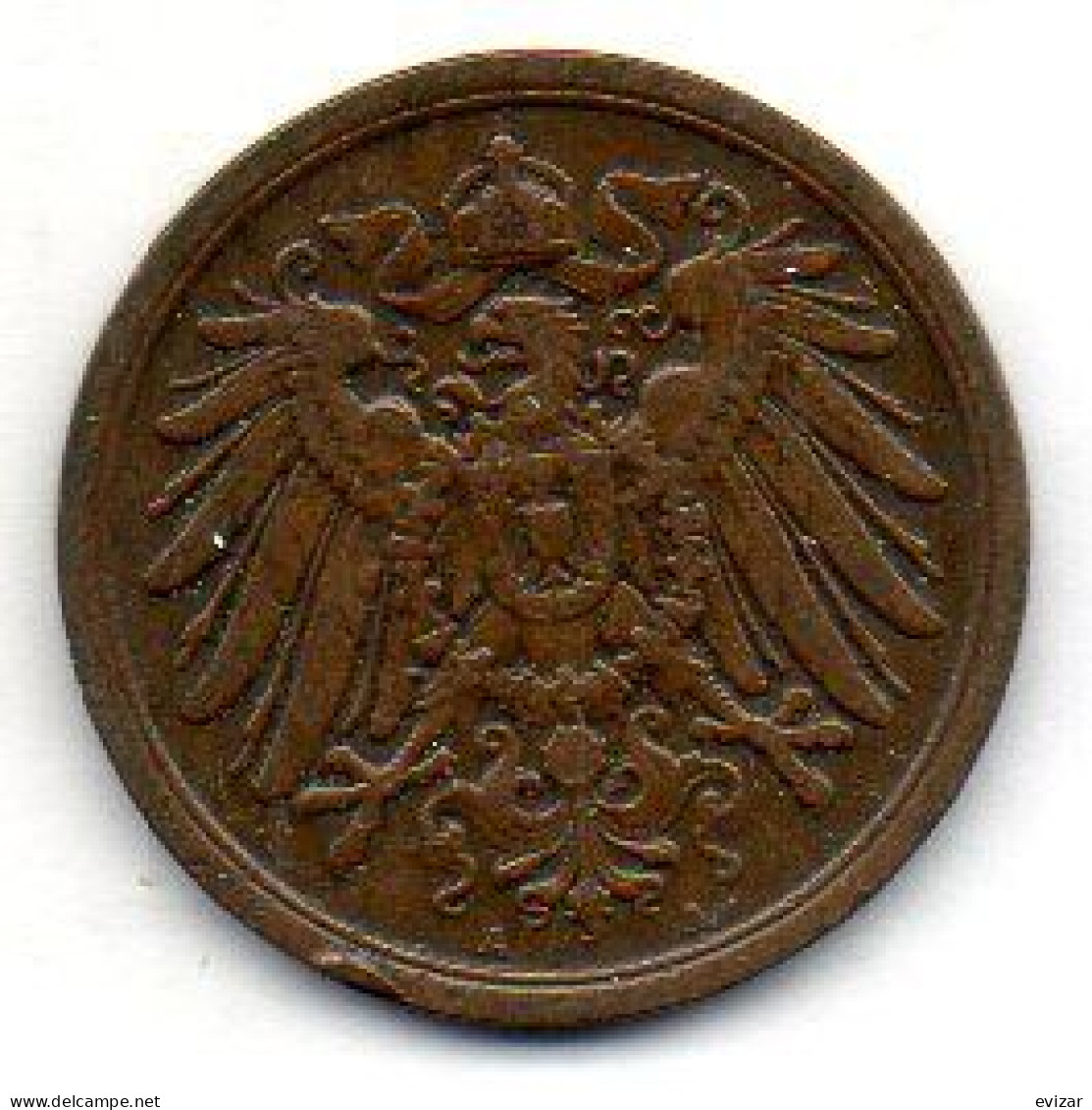 GERMANY - EMPIRE, 2 Pfennig, Copper, Year 1911-A, KM # 16 - 2 Pfennig