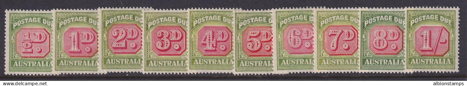 Australia, Scott J71-J80 (SG D119-D128), MNH (6p, 1sh, MLH) - Impuestos