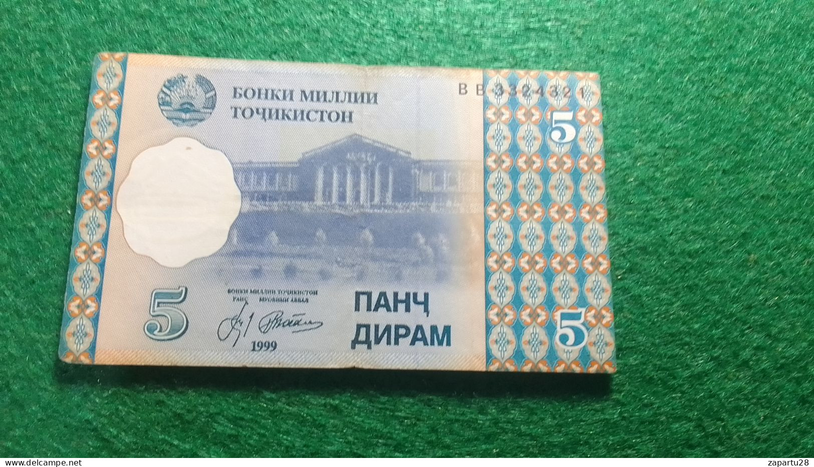 TACİKİSTAN-         5      DIRHAM         UNC - Tadschikistan