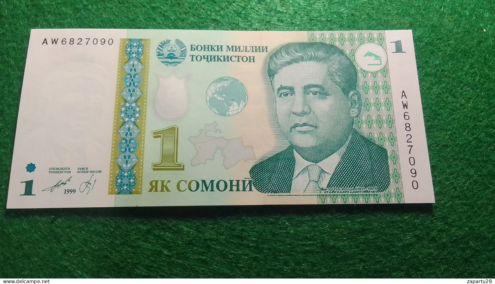 TACİKİSTAN-         1      SOMONİ       UNC - Tajikistan