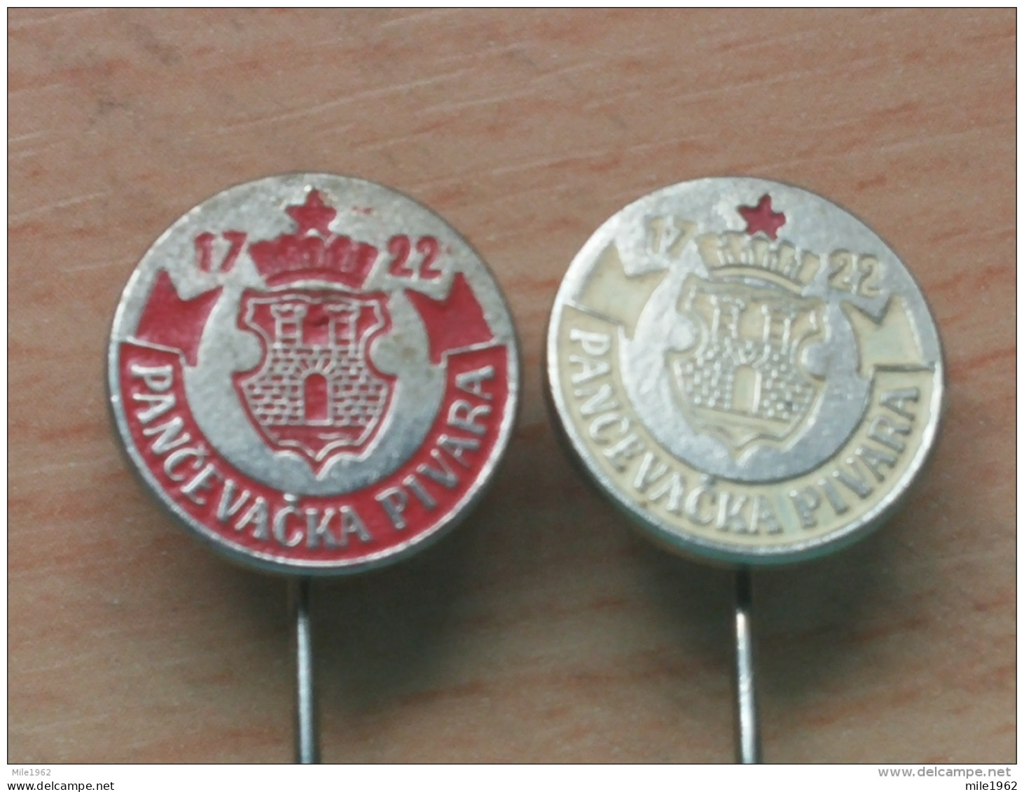 Badge Z-15 - PANCEVACKA PIVARA, PANCEVO, SERBIA, Brewery, Brasserie, BIERE, BEER - 2 Pins - Cerveza