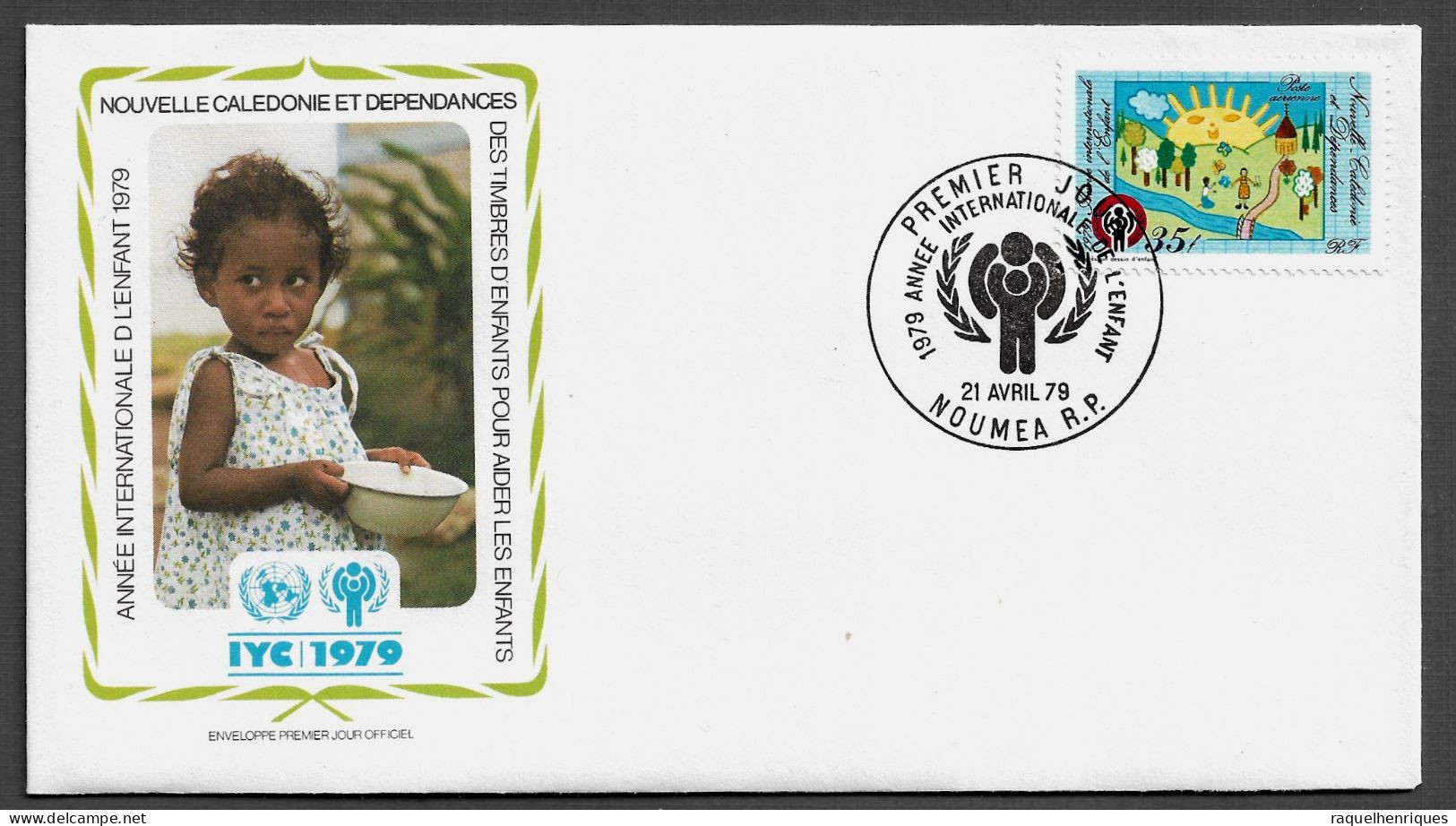 NEW CALEDONIA FDC COVER - 1979 Airmail - International Year Of The Child SET FDC (FDC79#06) - Cartas & Documentos