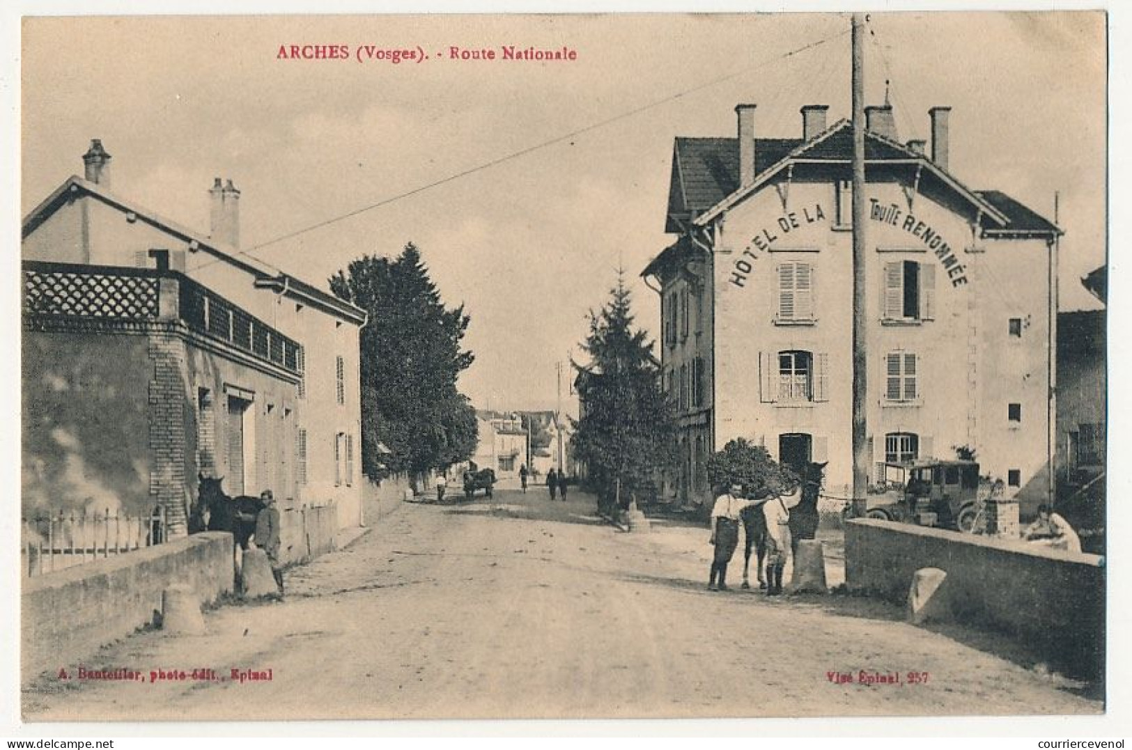 CPA - ARCHES (Vosges) - Route Nationale (Hotel De La Truite Renommée) - Arches