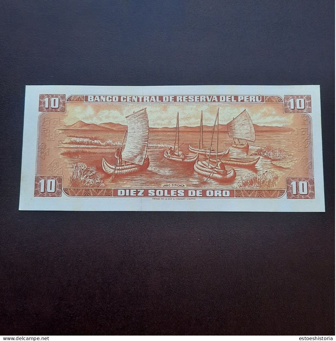 BILLETE DE 10 SOLES DE ORO DE PERU DEL AÑO 1976.S/C CON LEVES MANCHITAS. - Pérou