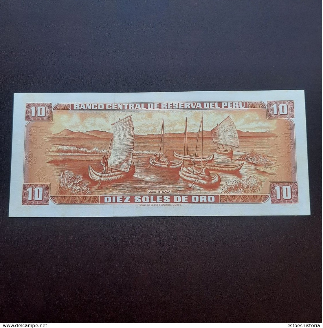 BILLETE DE 10 SOLES DE ORO DE PERU DEL AÑO 1976.S/C CON LEVES MANCHITAS. - Perù