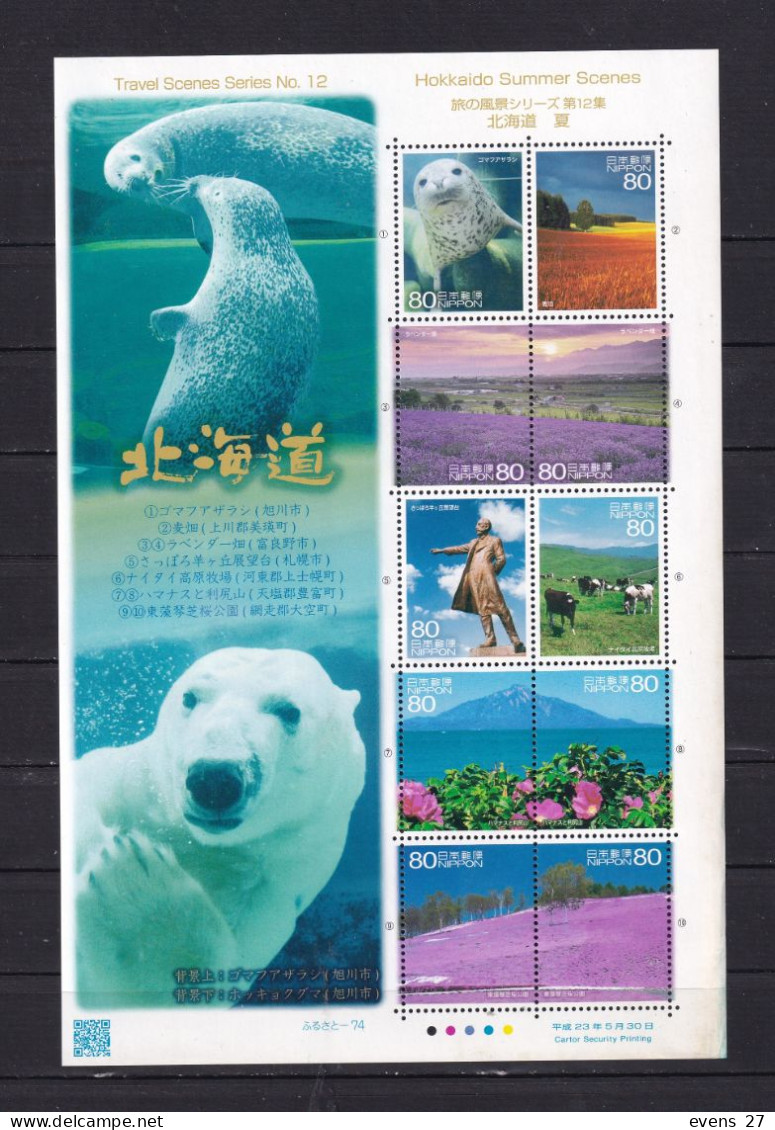 JAPAN-2011-HOKKAIDO SUMMER SCENES SHEET.MNH. - Blocks & Sheetlets