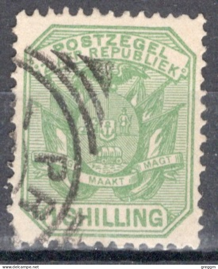 South African Republic 1896 Single 1s Stamp Coat Of Arms - Wagon With Pole In Fine Used Condition - Neue Republik (1886-1887)