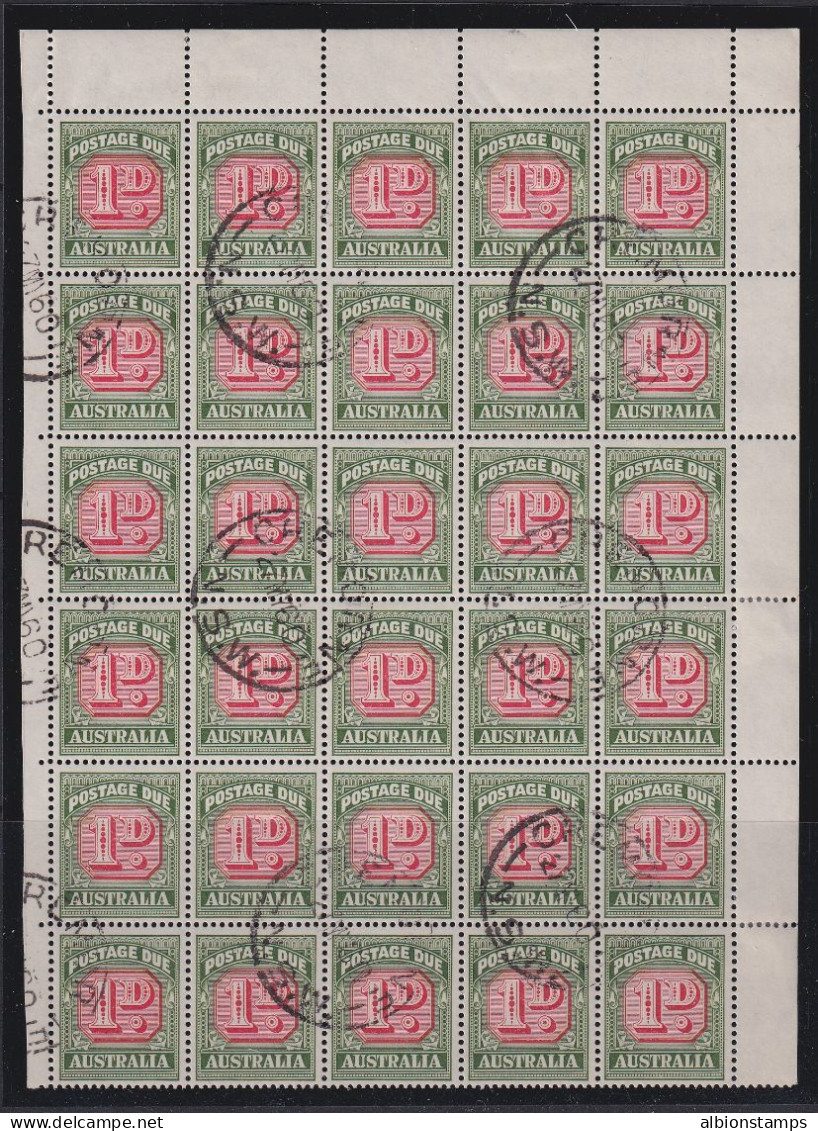 Australia, Scott J87 (SG D133a), Used Pane - Portomarken