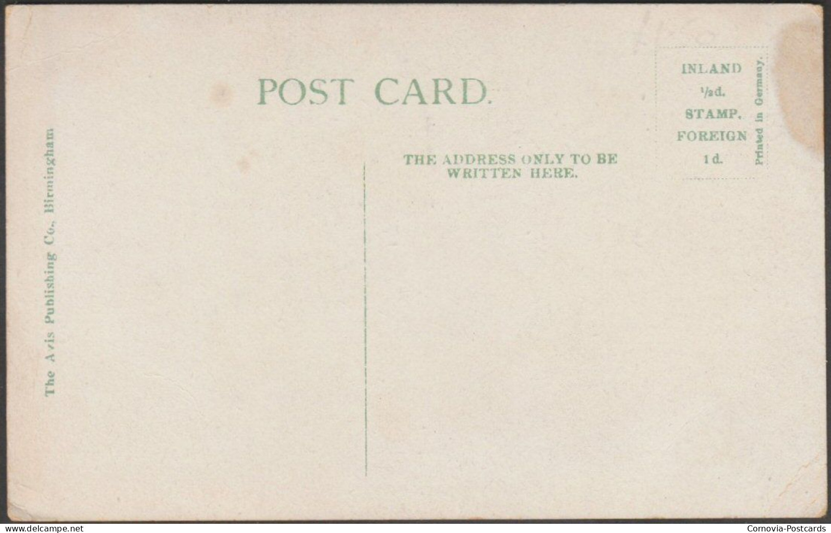 The Town Hall, Birmingham, C.1905-10 - Avis Postcard - Birmingham