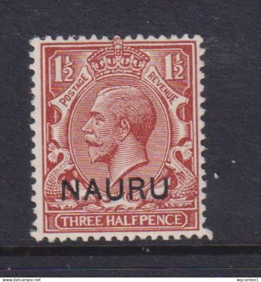 NAURU - 1916 George V 11/2d Hinged Mint - Nauru