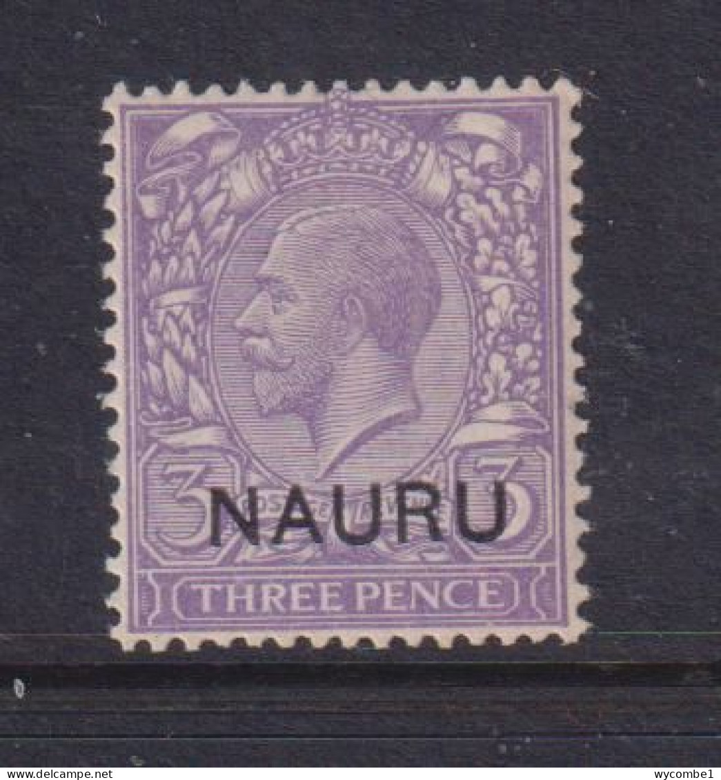 NAURU - 1916 George V  3d Hinged Mint - Nauru