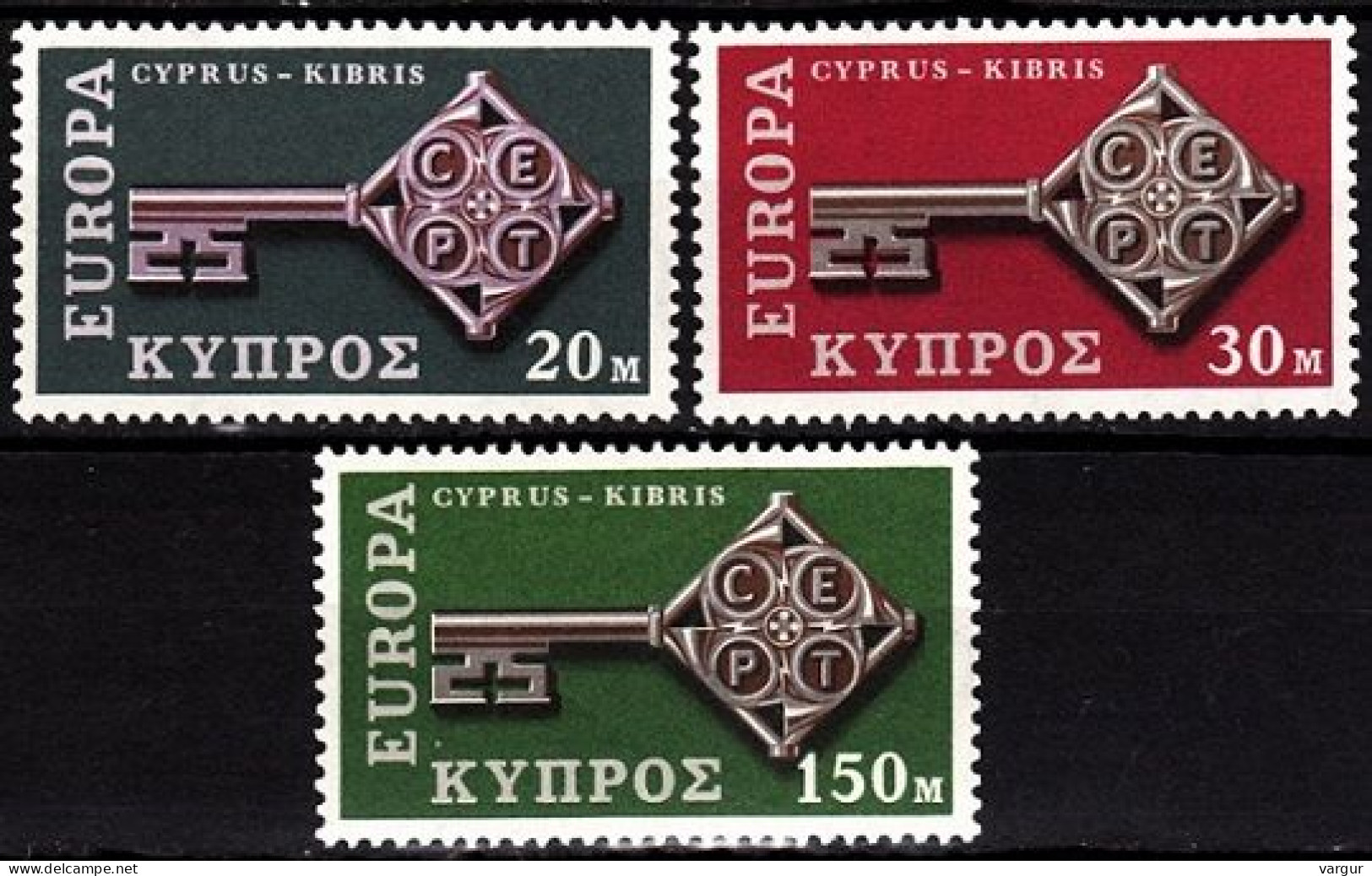 CYPRUS 1968 EUROPA. Complete Set, MNH - 1968