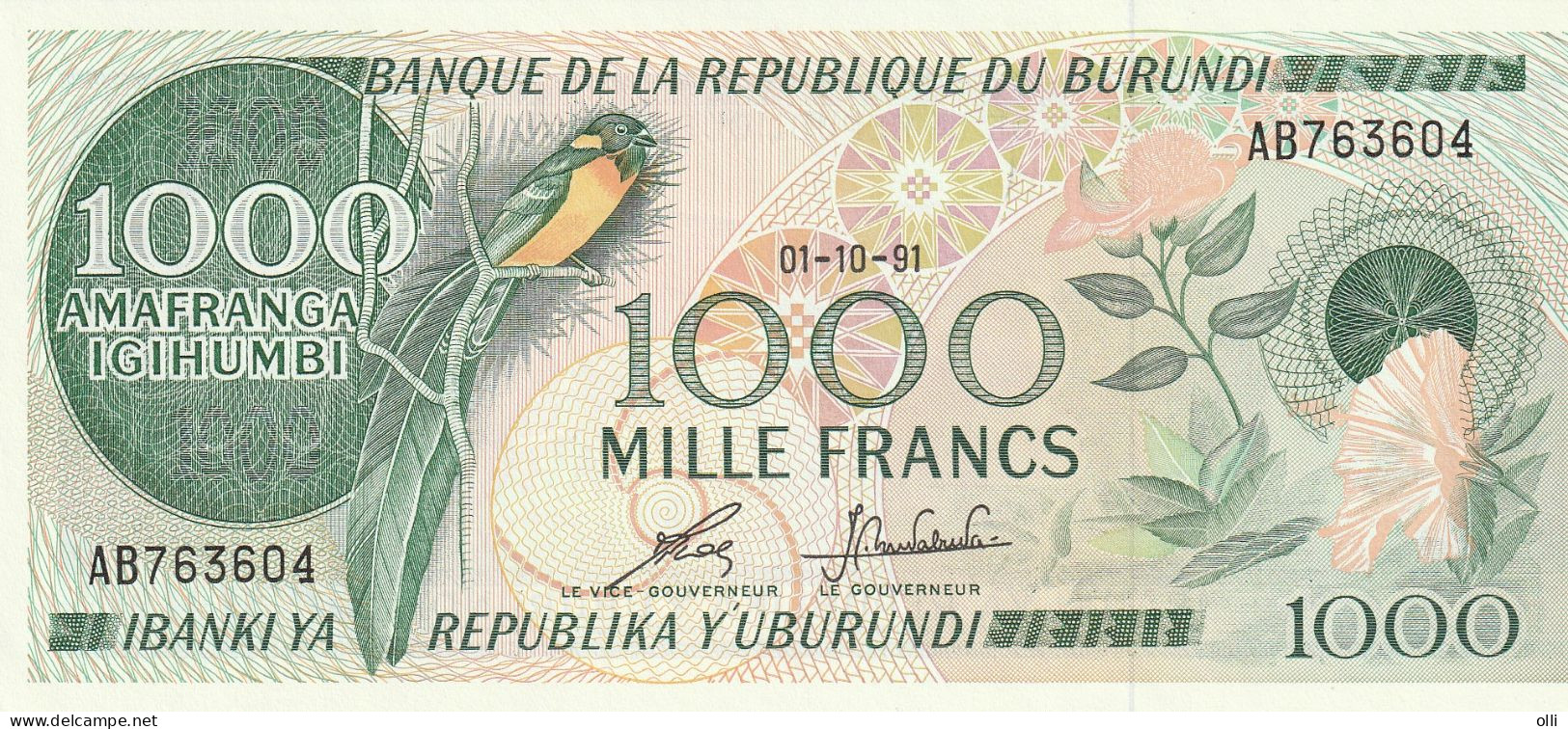 BURUNDI 1000 Francs .1991   P-31 - Burundi