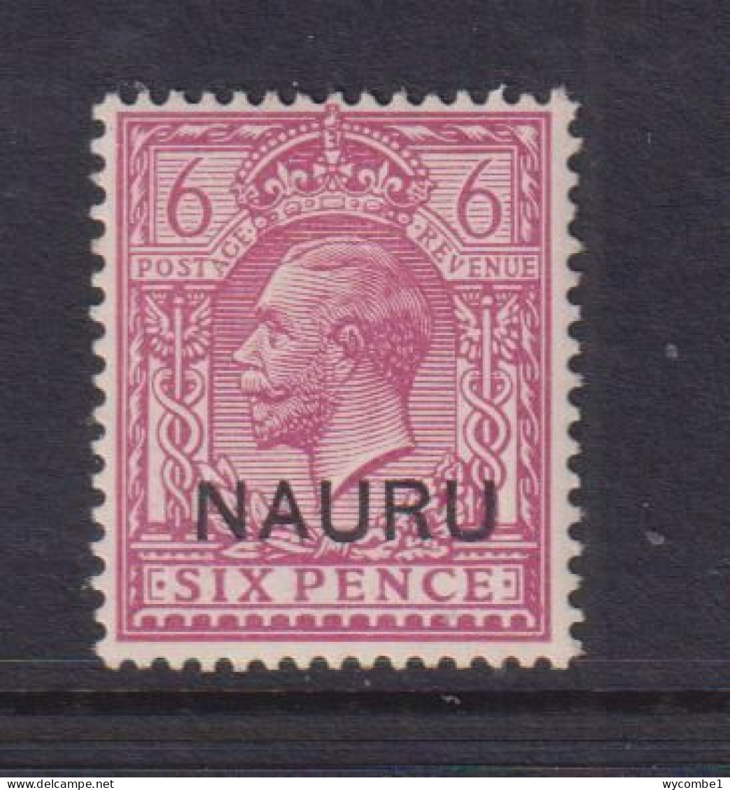 NAURU - 1916 George V 6d Hinged Mint - Nauru