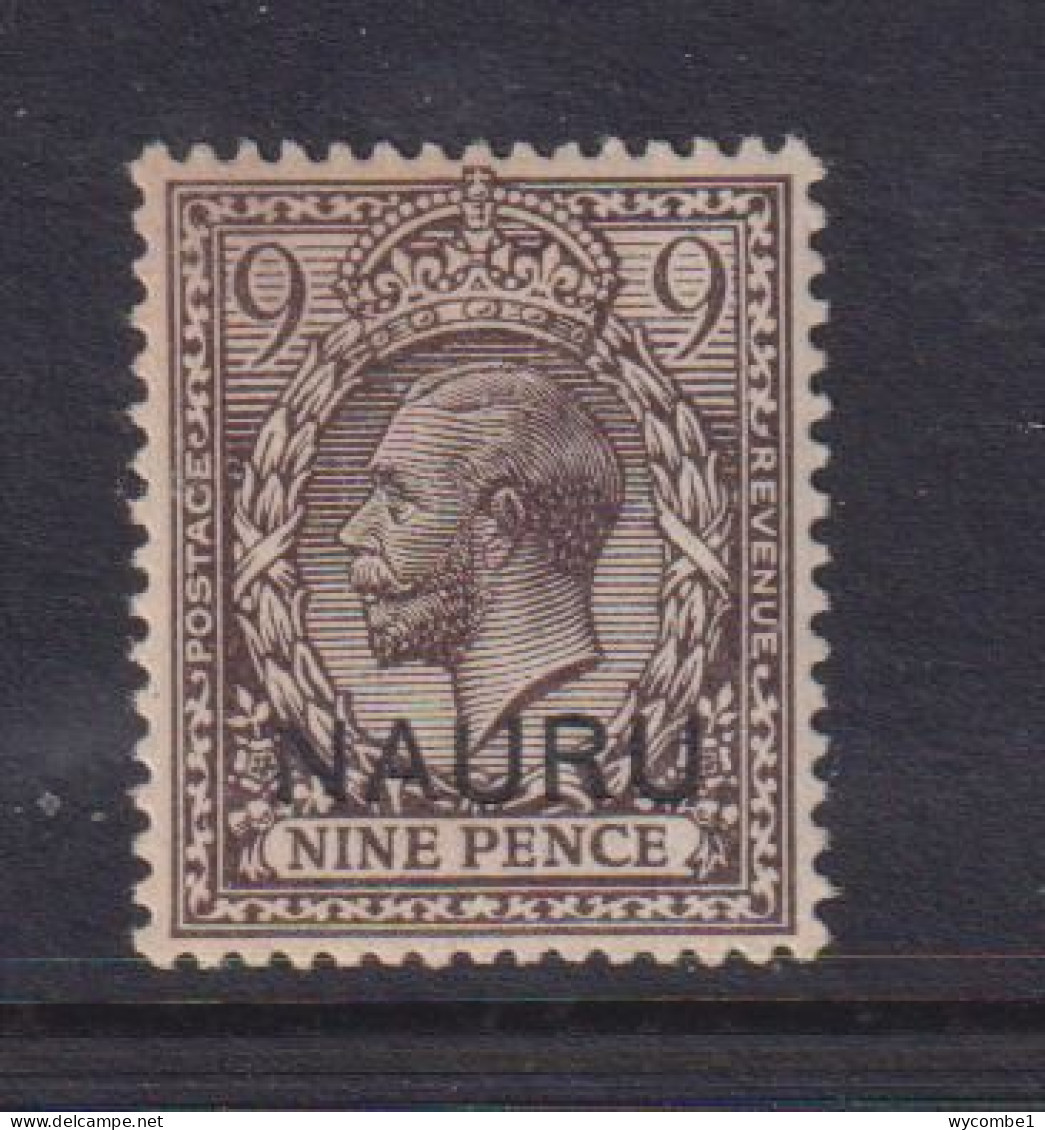 NAURU - 1916 George V 9d Hinged Mint - Nauru