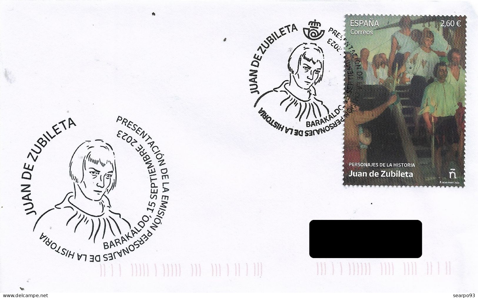 SPAIN. POSTMARK. JUAN DE ZUBILETA. BARAKALDO. 2023 - Franking Machines (EMA)