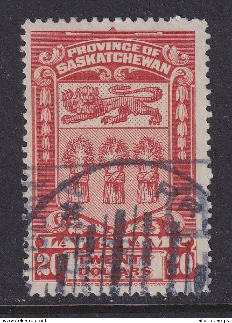 Canada Revenue (Saskatchewan), Van Dam SL44, Used - Steuermarken