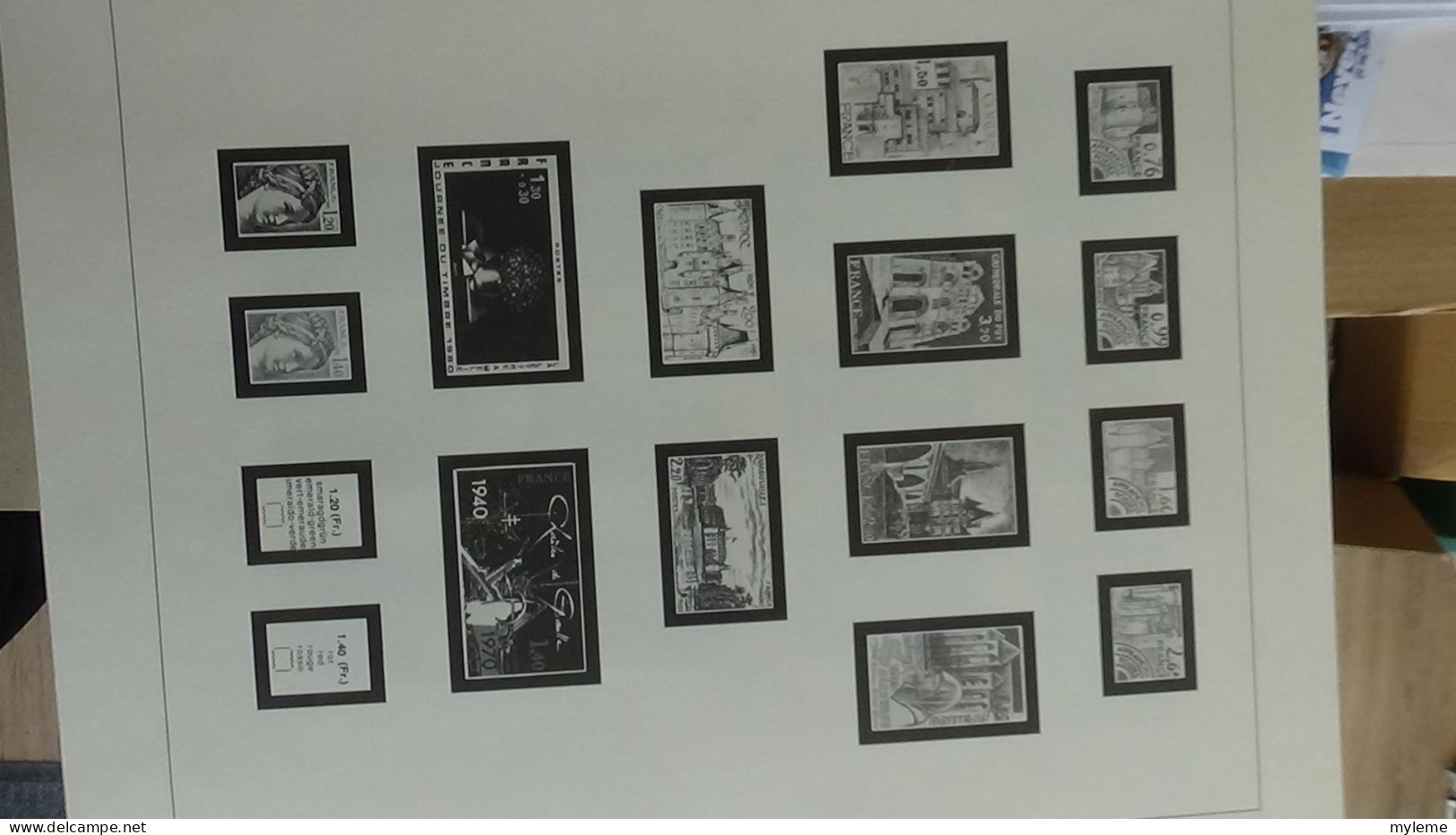 Collections (en albums) - AZ59 Reliure SAFE DUAL avec pochettes vides de  timbre de France de 1980 à 1990. A saisir !!!