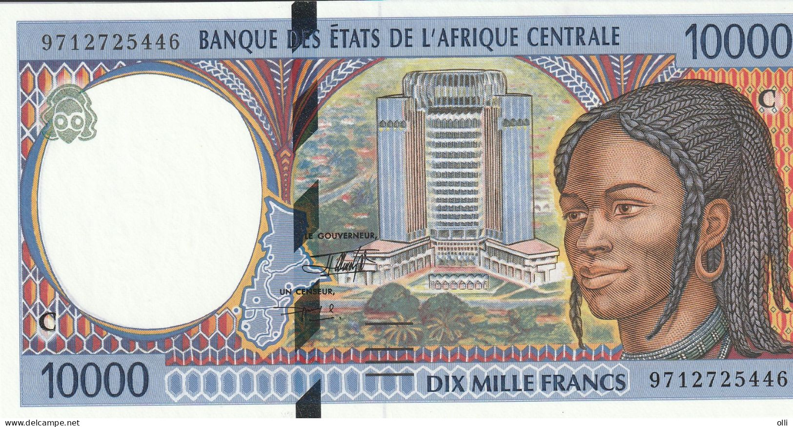 Banque Des états De L'afrique Centrale 10000 Francs Lettre C Republic Of Congo - Other - Africa