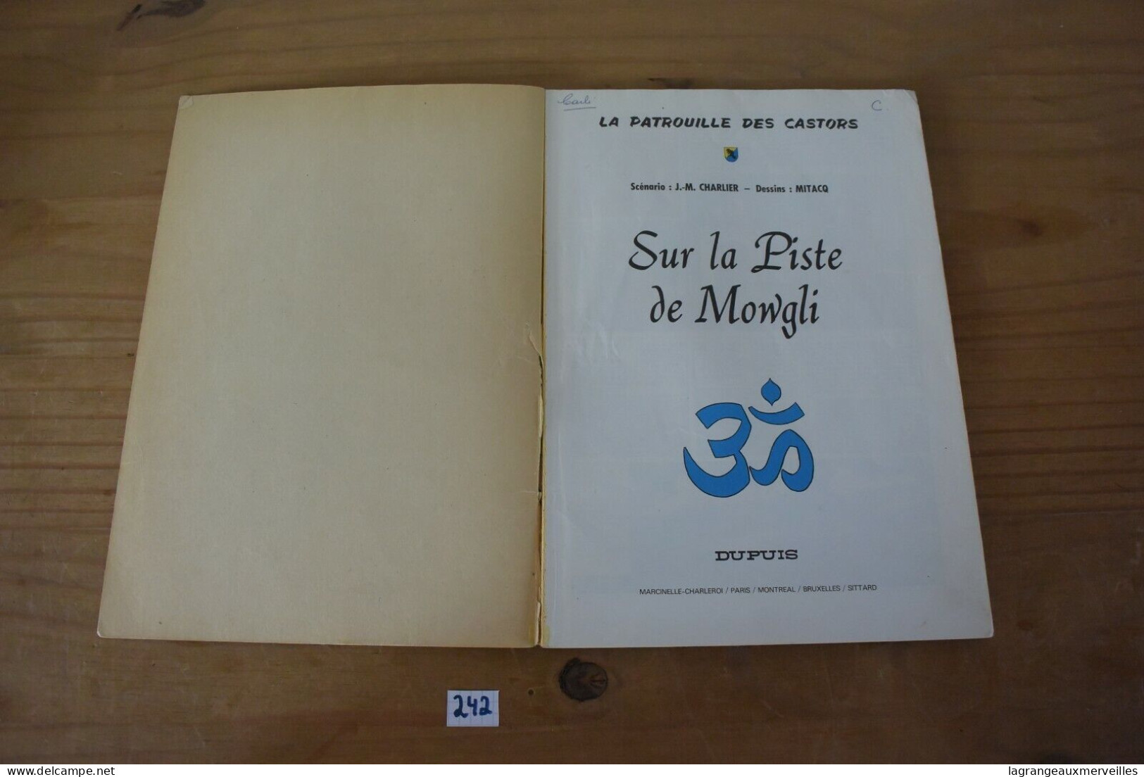 C242 BD - Patrouille Des Castors Tome 4 - Sur La Piste De Mowgli - Patrouille Des Castors, La