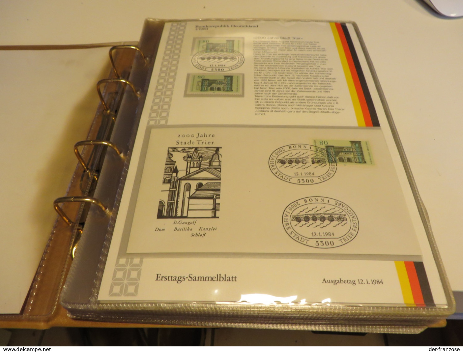 DEUTSCHLAND  1982 bis 1984  ERSTTAGS - SAMMELBLÄTTER  mit  FDC  SCHUTZHÜLLEN  im  3 RINGBINDER  mit  SCHUBER