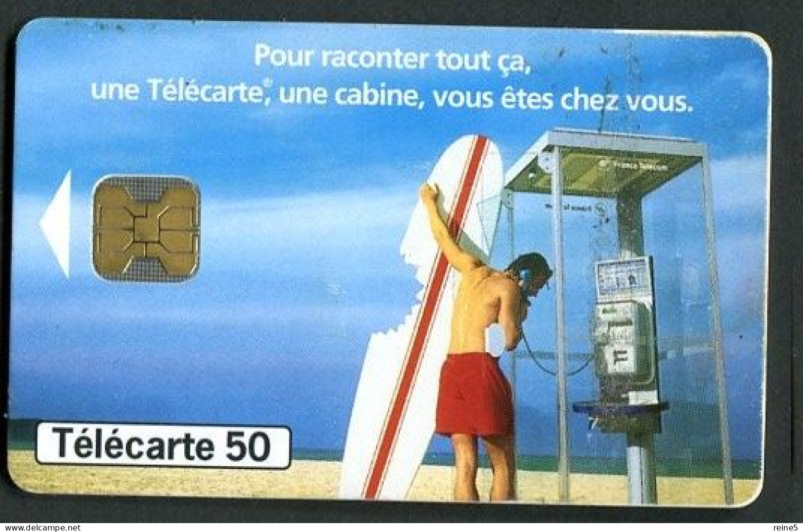 TELECARTE De 7/1998 > LE VELIPLANCHISTE PLANCHE GRIGNOTEE Par UN REQUIN CABINE TELEPHONE -TRES BON ETAT -REF5FS0-A5-744D - 1998