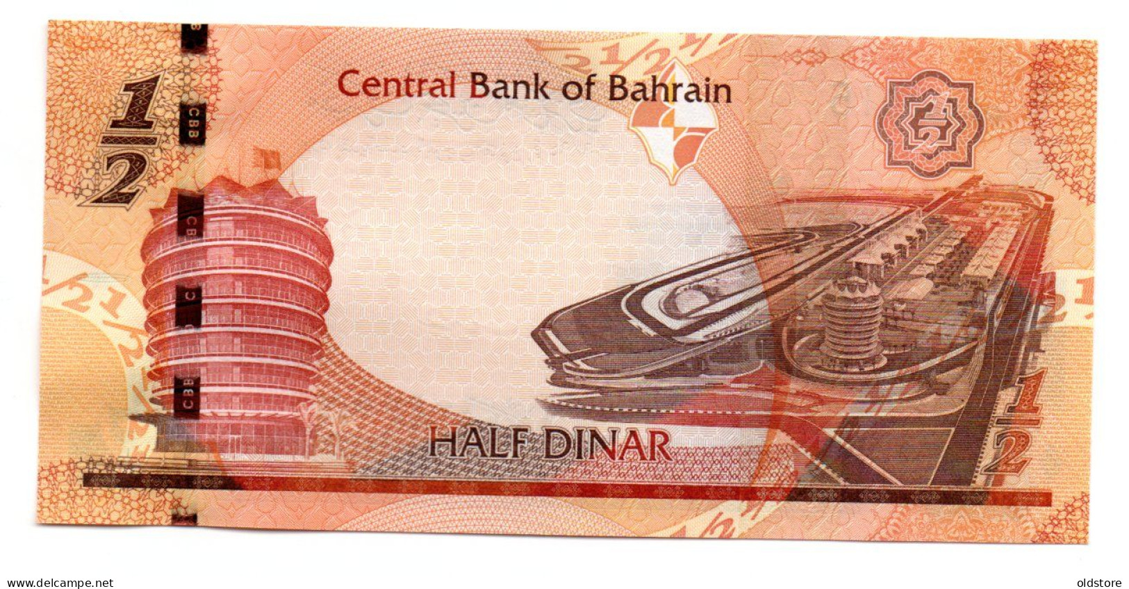 Bahrain Banknotes - Half Dinar 2008 Low Serial Number ( 000016 ) - UNC - Bahrein