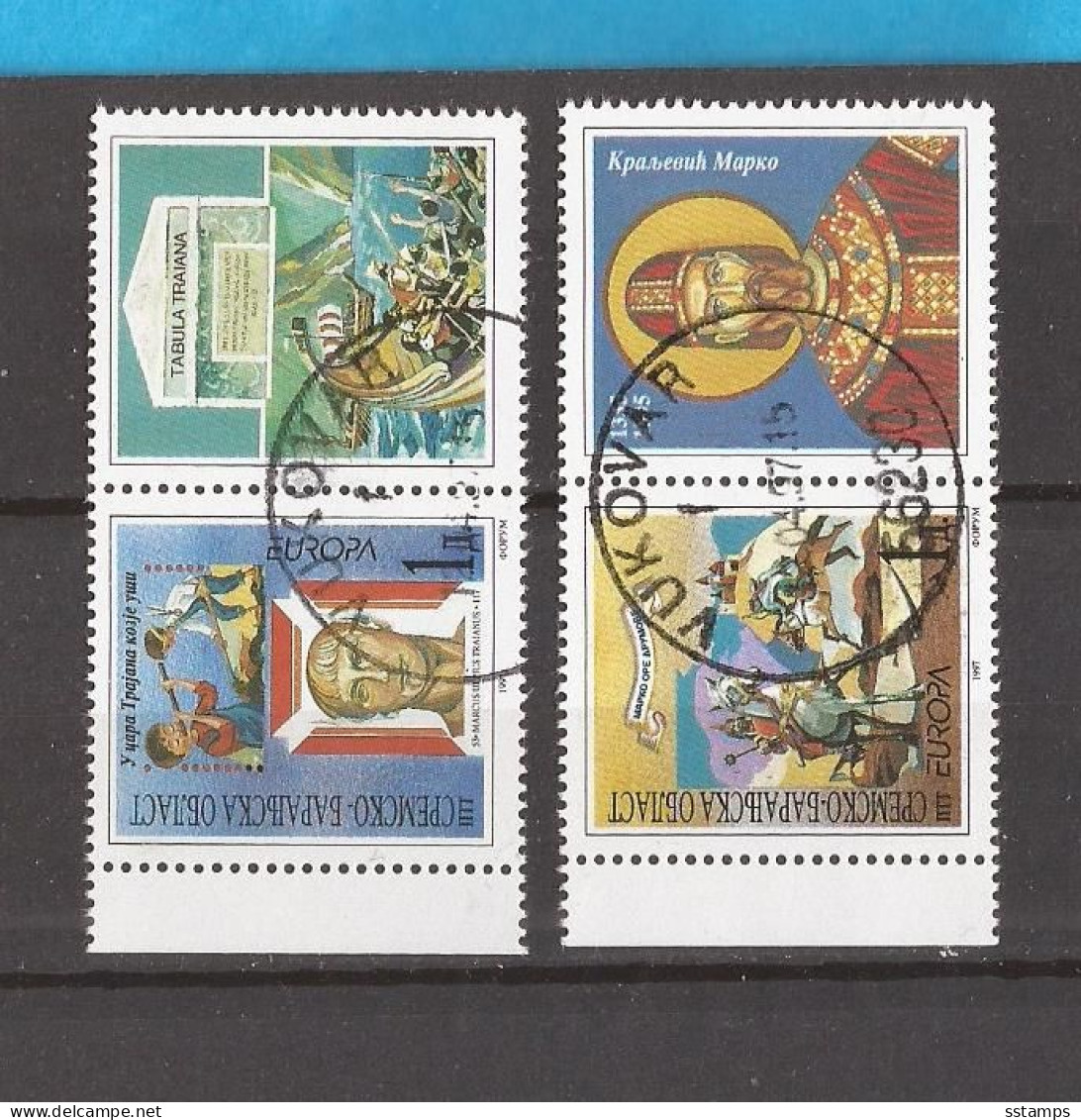 1997 81-82  CROAZIA KROATIEN REPUBLIKA SRPSKA KRAJINA EUROPA CEPT 1997  USED - 1997