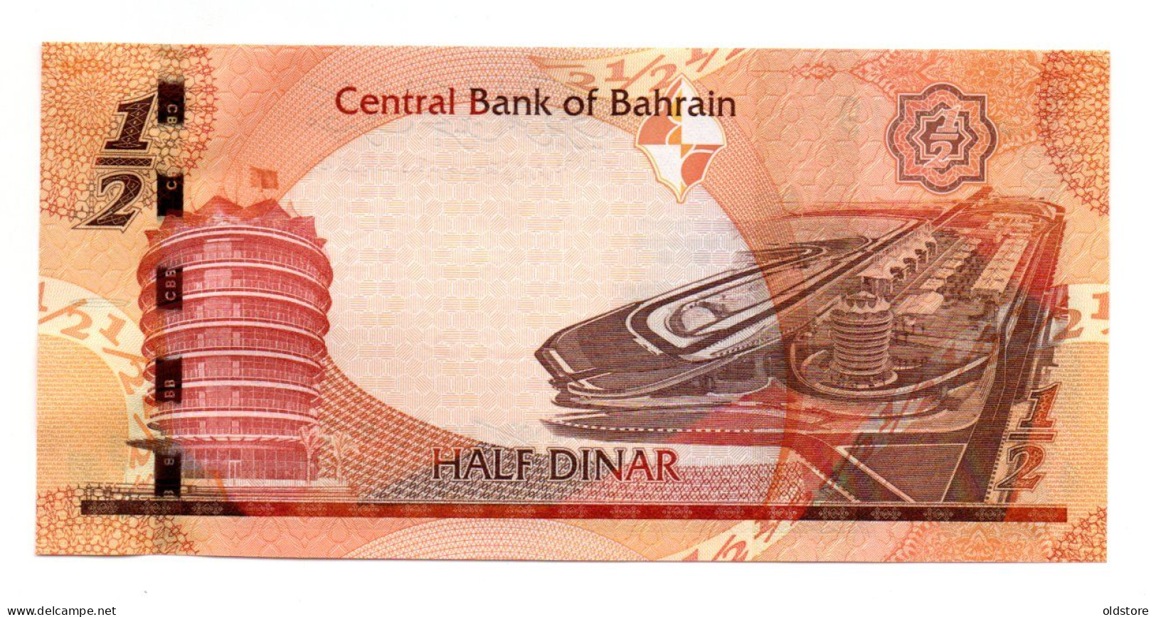 Bahrain Banknotes - Half Dinar 2008 Low Serial Number ( 000019 ) - UNC - Bahrein