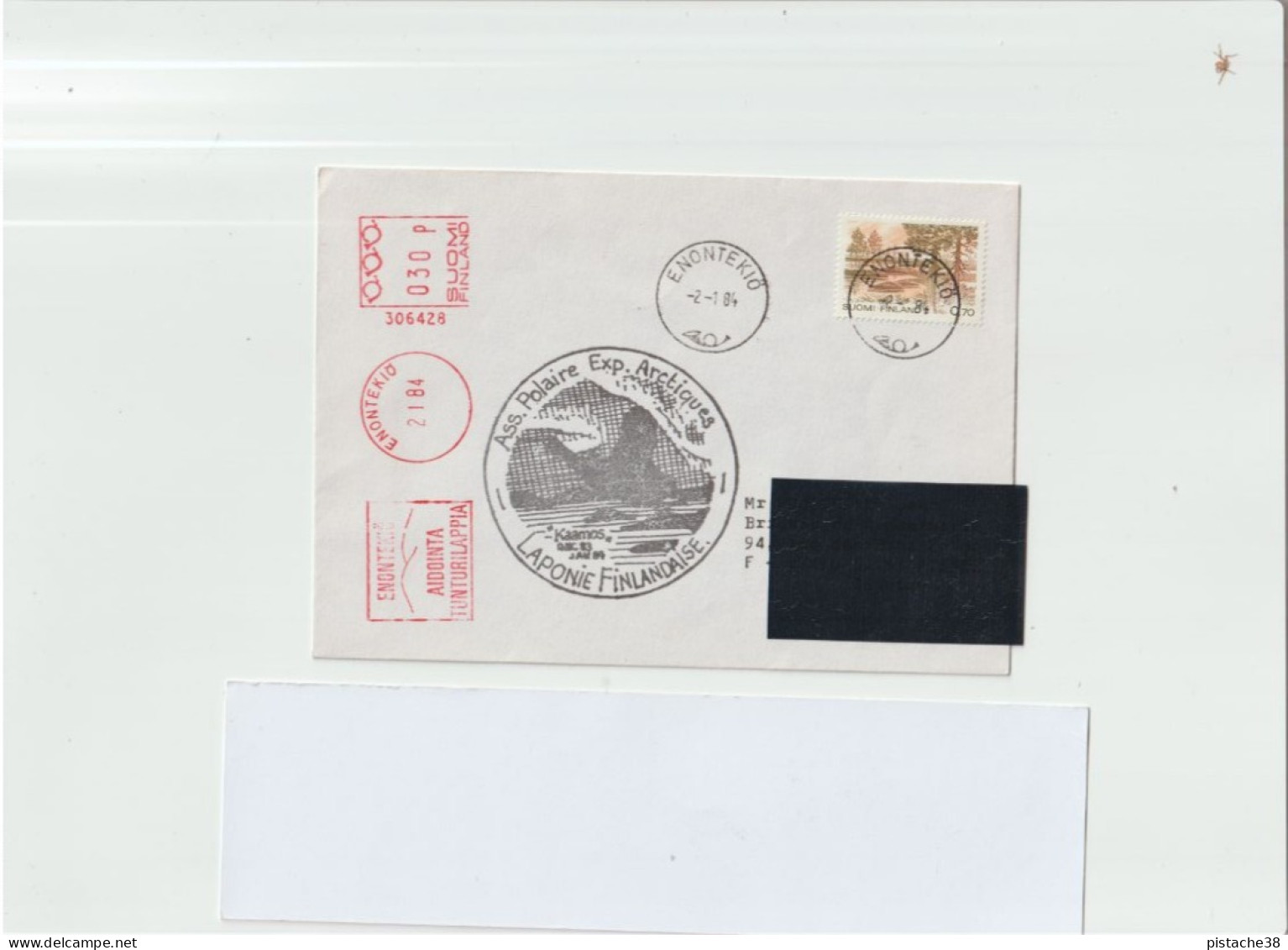 LAPONIE FINLANDAISE, Lettre Du 2 Janvier 1984 Avec Timbres Oblitérés (voir Très Jolis Tampons) - Arctic Expeditions