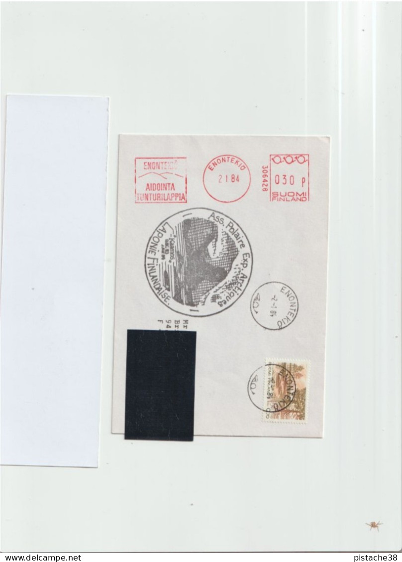 LAPONIE FINLANDAISE, Lettre Du 2 Janvier 1984 Avec Timbres Oblitérés (voir Très Jolis Tampons) - Arctic Expeditions