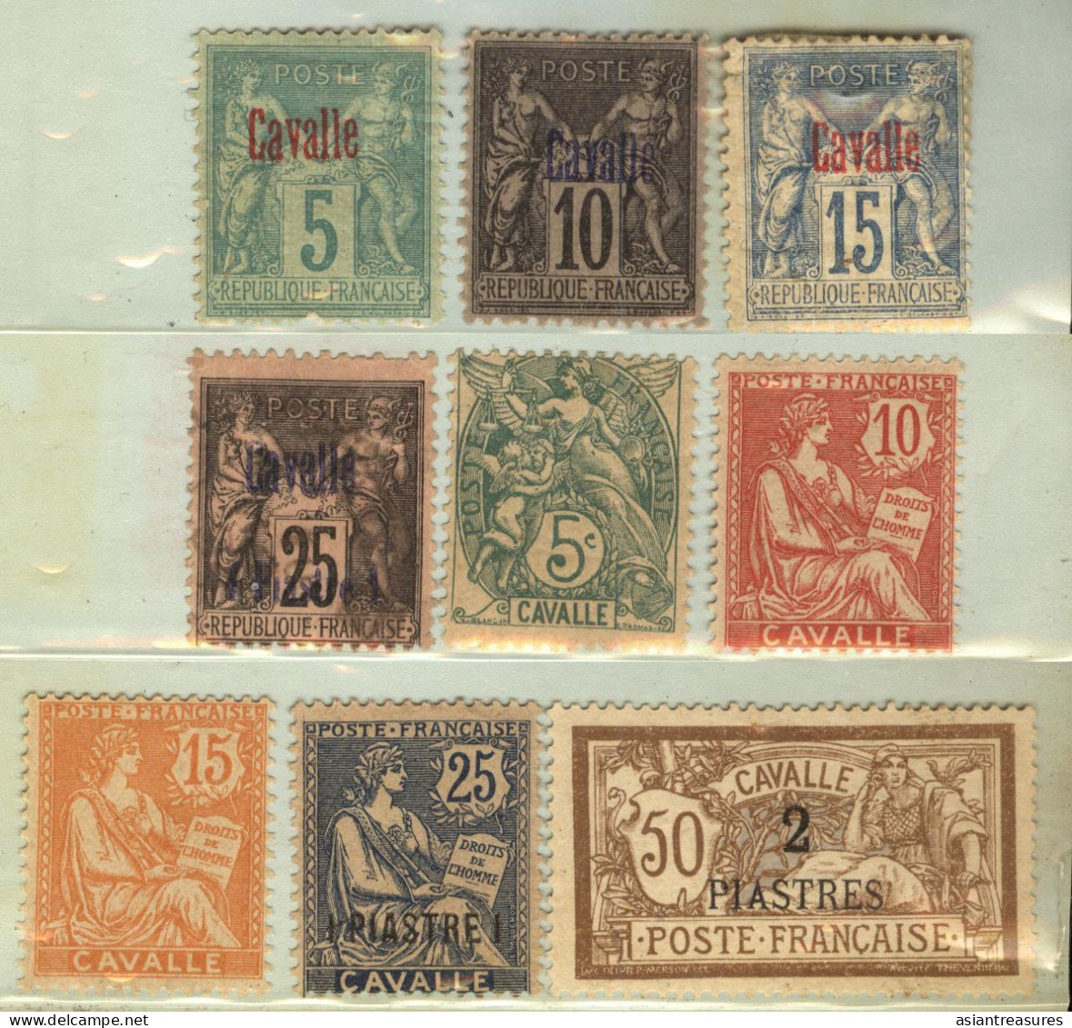 French Cavalle, 9 New  Stamps, Hinged - Neufs