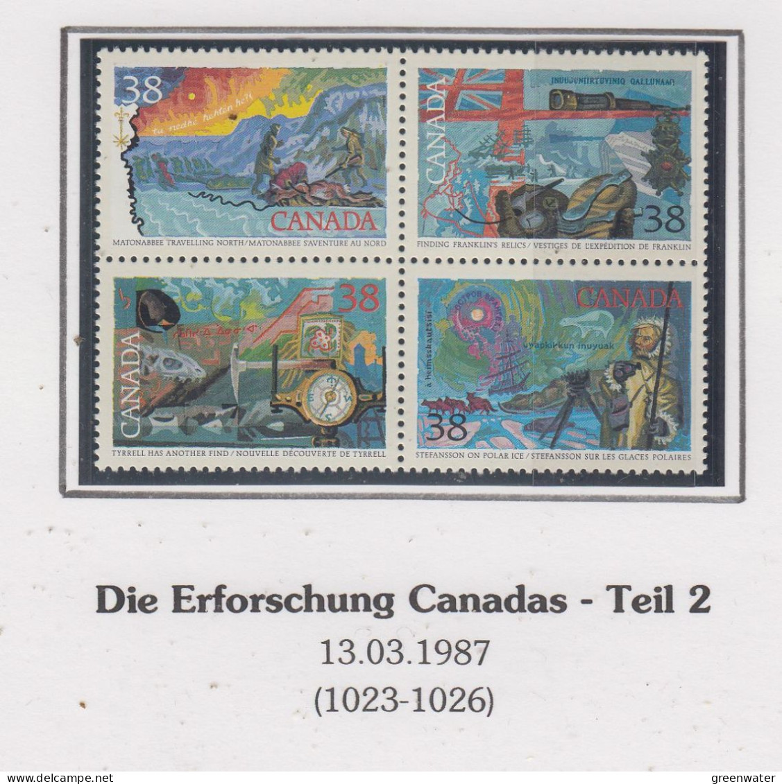 Canada 1987  Discoverers Bl 4** Mnh (CN158A) - Unused Stamps