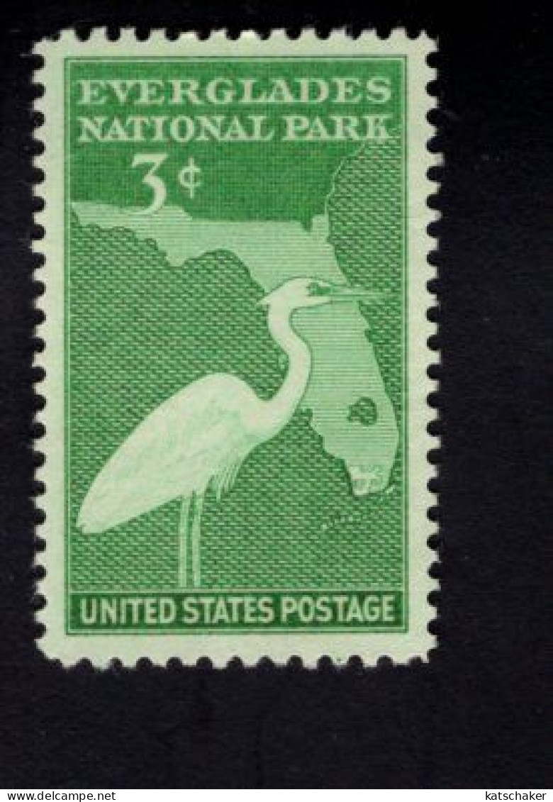 66439971 1947 (XX) SCOTT 952 POSTFRIS MINT NEVER HINGED EVERGLADES NATIONAL PARK ISSUE - GREAT WHITE HERON - BIRD - Nuevos