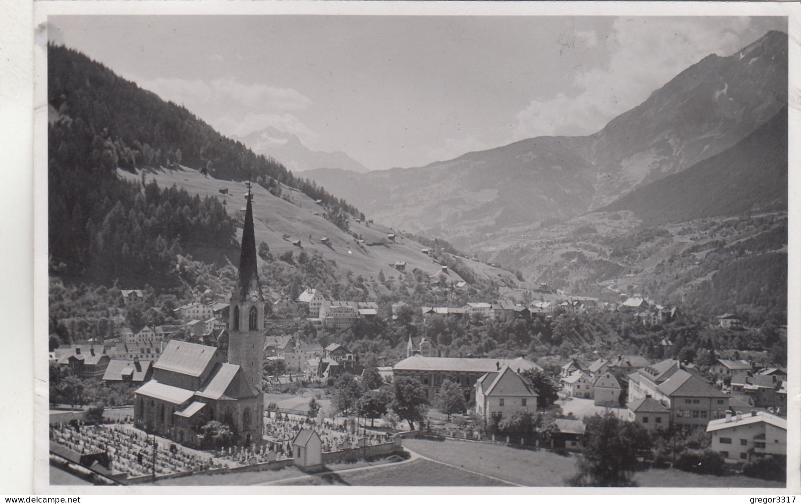 D9260) LANDECK - Tirol - FOto AK Mit Kirche Friedhof U. Haus DEtails ALT - Landeck