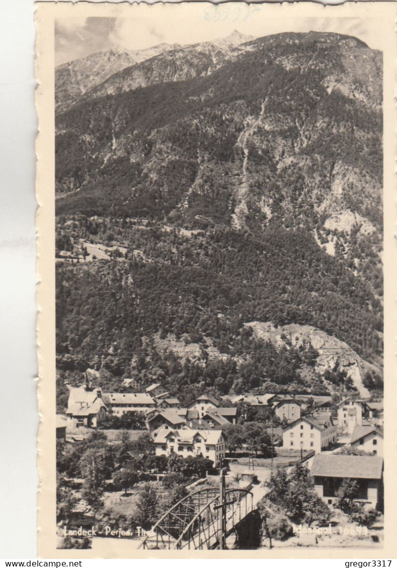 D9263) LANDECK - Brücke Häuser - Alte FOTO AK - Landeck