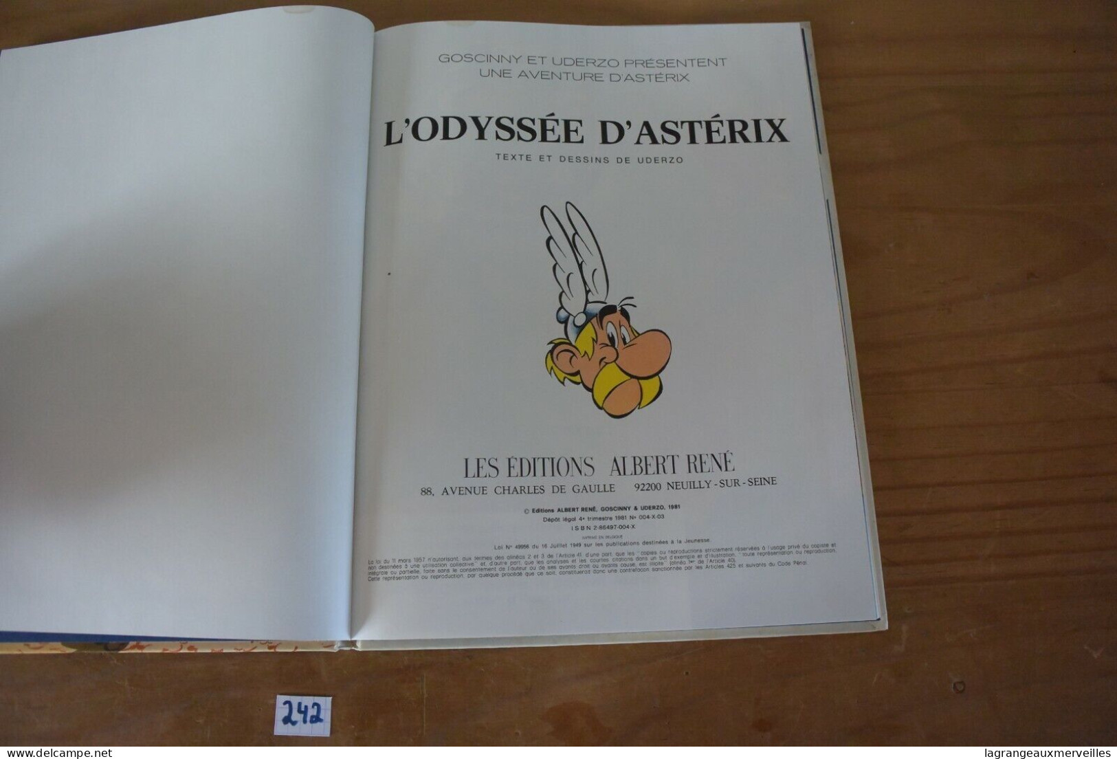 C242 BD - Astérix - L'Odyssée D'Astérix - Albert René - Uderzo - 1981 - Astérix