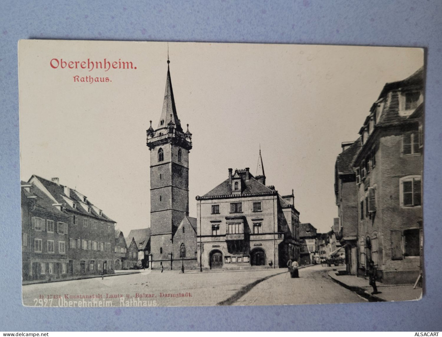 Obernai Oberehnheim , La Place Et Mairie , Carte Avant 1904 ,le Puits N'est Encore Présent - Obernai