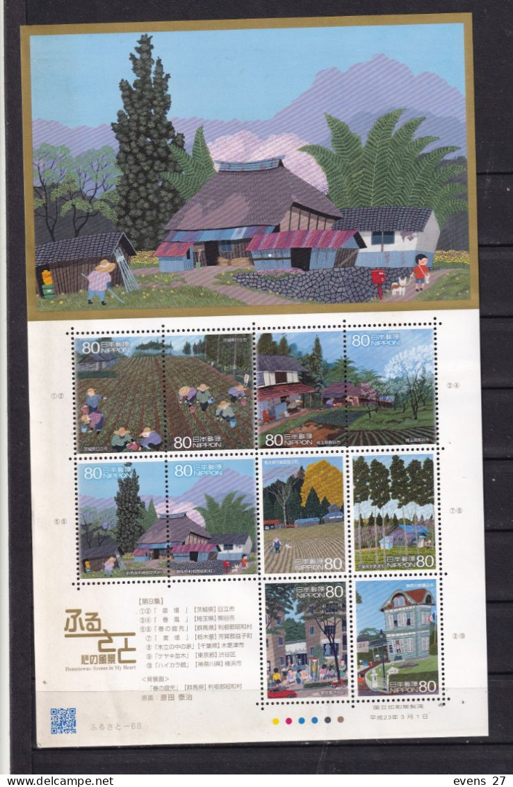 JAPAN-2011-HOME TOWN SCENES IN MY HEART- SHEET.MNH. - Hojas Bloque