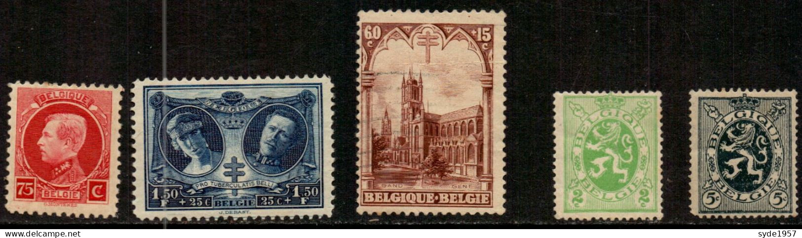 Belgique 1921 +1929 Lot De 5 Timbres Neufs , Détails Ci-dessous - Neufs