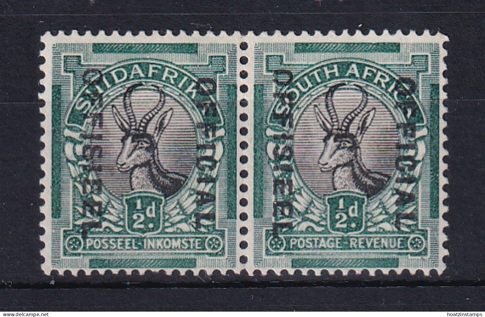 South Africa: 1930/47   Official - Springbok   SG O12    ½d   MH Pair - Officials