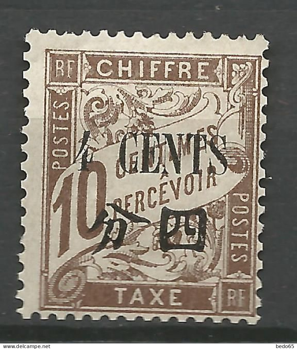 CHINE TAXE N° 21 NEUF*  CHARNIERE / Hinge / MH - Segnatasse