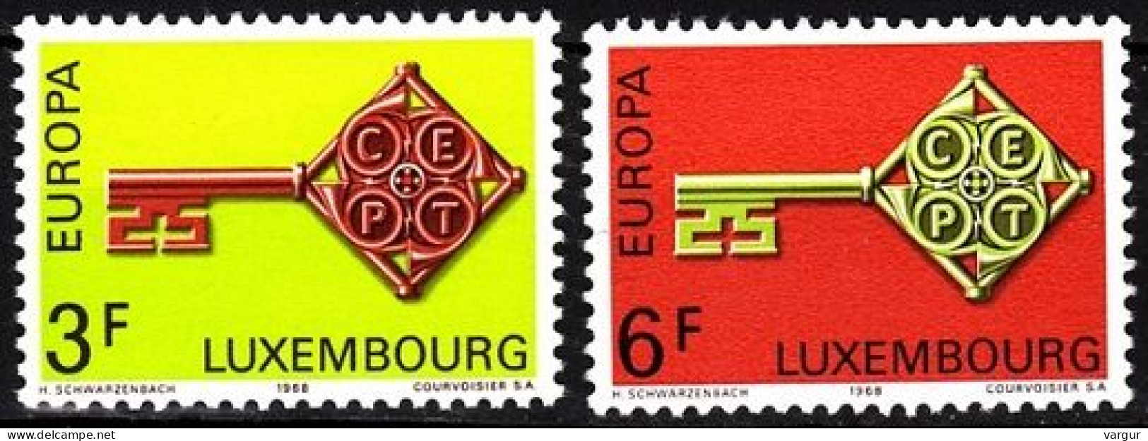 LUXEMBOURG / LUXEMBURG 1968 EUROPA. Complete Set, MNH - 1968