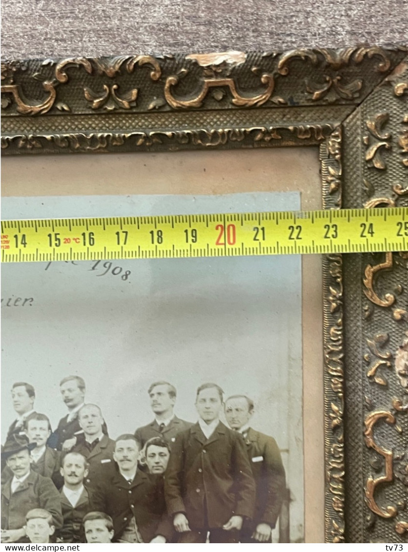 Rare - SCIONZIER Photo Encadrée Sous Verre - Union Philarmonique 1908 - Haute Savoie - Livraison Offerte - Scionzier